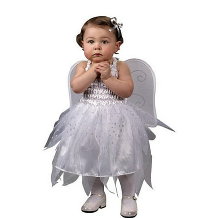 Fun World Infant Girls Baby Angel Costume Dress with Wings 12-24 Months
