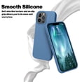 thumbnail image 2 of iPhone 13 Pro Case,[Military Grade Drop Protection] [Anti-Scratch Microfiber Lining] Silicone Shockproof Protective Phone Case Slim Thin Cover 6.1 inch, Blue, 2 of 5