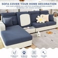 thumbnail image 3 of CJC L-Shaped Sectional Sofa Cover, Wear-Resistant Couch Cushion Slipcovers, Stretch Cushion Case Replacement, Universal Furniture Protector, 2 Patterns, 3 of 8