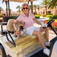 thumbnail image 3 of Golf Cart Seat Covers for 2 Seater, Yellow Beige Soft Microfiber Cart Seat Towel Blanket, Modern Oil Painting Abstract Art Absorbent Breathable Non Slip Bench Seats Protector for Golf Course 51"x31", 3 of 9