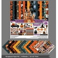 thumbnail image 3 of Inkdotpot Halloween Theme Collection Double-Sided Scrapbook Paper Kit Cardstock 12"x12" Card Making Paper Pack With Sticker Sheet - 16 Pages - Orange & Black, 3 of 4