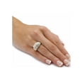 thumbnail image 3 of PalmBeach Jewelry Diamond Accent Pave-Style Dome Ring in 14k Gold-plated Sterling Silver, 3 of 6
