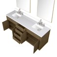 thumbnail image 3 of Abbey 80" W Grey Oak Double Vanity, Quartz Top, Faucet Set and 36" Mirrors, 3 of 6