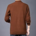 thumbnail image 3 of Jinda Men's Long Sleeve Cardigan Cable Knit Cardigan Sweaters Lightweight Fashion Cozy V Neck Casual Outerwear Brown 42, 3 of 4