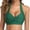 Green, variant on Babysbule Polyester Strap Sleeveless Hanging Neck Halter Multi Color Ruched High Waist Two Piece Swimsuit Sets For Women