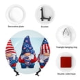 thumbnail image 4 of Yiaed Cute Gnomes in USA1 Print Bone China Decorative Plate Ceramic Dinner Plates Art Crafts with Display Stand-8in, 4 of 6