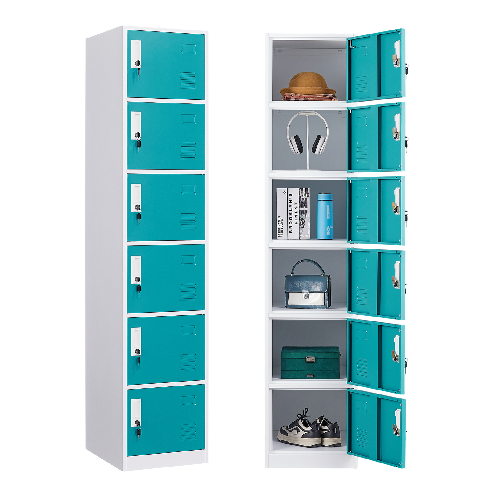 Locker Storage Lockers for Employees with Keys and Slot,6