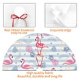 thumbnail image 6 of Kll 48" Christmas Tree Skirt Flamingo And Pineapple Xmas Tree Skirts Mat For New Year Xmas Holiday Party Indoor Outdoor Home Decoration, 6 of 9
