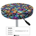 thumbnail image 2 of Kdxio Colored Glass1 Print Stool Covers Round,Stretch Round Bar Stool Covers Washable Bar Stool Cushion Slipcover for 12-15 Inch Chair, 2 of 5