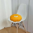 thumbnail image 4 of Pumpkin Shaped Futon Cushion 17.71x17.71x4.72in Thickened Seat Pad with Flock Cover, Multi-Functional Back Support Pillow for Living Room Bedroom Sofa(Yellow), 4 of 6