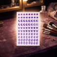 thumbnail image 3 of Purple Rhinestone Multi Shape Gem for Crafts Face and Body Use Concert Music Festival Party Supplies Creative Diy Decor Accessory for Teens and Adults 1 Sheet, 3 of 4