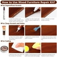 thumbnail image 3 of Wood Furniture Repair Kit, 6 Colors Wood Filler Hardwood Laminate Vinyl Floor Repair Kit, with Wood Putty, Wood Polish Wax for Hole, Scratch, Crack, Stain (Walnut Wood 20Pcs), 3 of 7