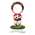 thumbnail image 2 of Linnome 4 Inch Custom Acrylic Football Shape Name Plate Soccer Player Personalized Gift For Fans Home Office Desk Decoration Trophy Display, 2 of 9