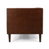 Noble House Hennessey Tufted Faux Leather Sofa, Cognac Brown, Espresso