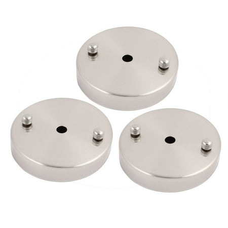 

3Pcs Ceiling Plate Straight Edge Base Pendant Light Accessories Nickel 100x20mm