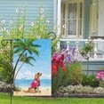 thumbnail image 6 of VOCHIC Summer Beach Dog Garden Flag 12x18 Double Sided Vertical, Small Burlap Welcome Golden Retriever Garden Yard House Flags for Spring Summer Seasonal Outdoor House Decor (ONLY FLAG), 6 of 6
