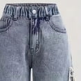 thumbnail image 6 of LNMQLPDBS Baggy Ripped Jeans for Teen Girls Wide Leg/Flare Jean Ripped Denim Pants Tween Preppy Clothes Elastic Waist Streetwear Y2K Trousers, 6 of 8