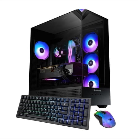 iBUYPOWER Element Gaming PC Desktop, AMD Ryzen 7 9800X3D, NVIDIA GeForce RTX 5070 12GB, 32GB DDR5 RAM, 2TB SSD, RGB Wired Keyboard and Mouse, WiFi, Windows 11 Home