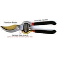 thumbnail image 3 of GARDEN GURU Indestructible Titanium Garden Clippers Professional Bypass Hand Pruner Pruning Shear with Comfort Grip Handles for Gardening Trimming and Yard Work Hardened Steel & Titanium Blade(4), 3 of 7