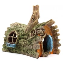 ACDANC Resin Simulation Hollow Tree House Aquarium Fish Tank Decor Landscape Ornament