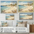 thumbnail image 4 of Designart "Tranquil Vintage Beach Day II" Oversized Beach Framed Wall Art - Coastal Green Coastal Beach Sand Entryway Framed Wall Art, 4 of 6