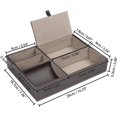 thumbnail image 2 of Leather Valet Tray, Bedside Table, Organiser Box for Desk or Dresser,Storage Case（brown）, 2 of 5