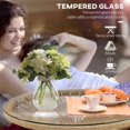 thumbnail image 4 of Outdoor PE Rattan Coffee Table with Tempered Glass Top, Patio Wicker Side Table for Garden, 4 of 6