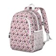 thumbnail image 2 of French Bulldog Cute Bone Paw Print Backpack for School,Cute School Bag,Schoolbag with Adjustable Shoulder Straps & Padded Back,15"x11.42"x5.5", 2 of 6