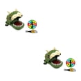 thumbnail image 3 of Bewildely Juguete aterrador para morder a mano de dinosaurio, de cocodrilo de descompresión, alivio del estrés, juguetes geniales, Verde claro 2piezas, 3 of 6