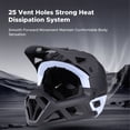 thumbnail image 5 of Full Face Mountain Bike Helmet Full Mountain Bike Full Face Helmet Off Road Cycling Helmet Lightweight High Protection with Adjustable Visor Removable Liner for Downhill Trail Riding, 5 of 7