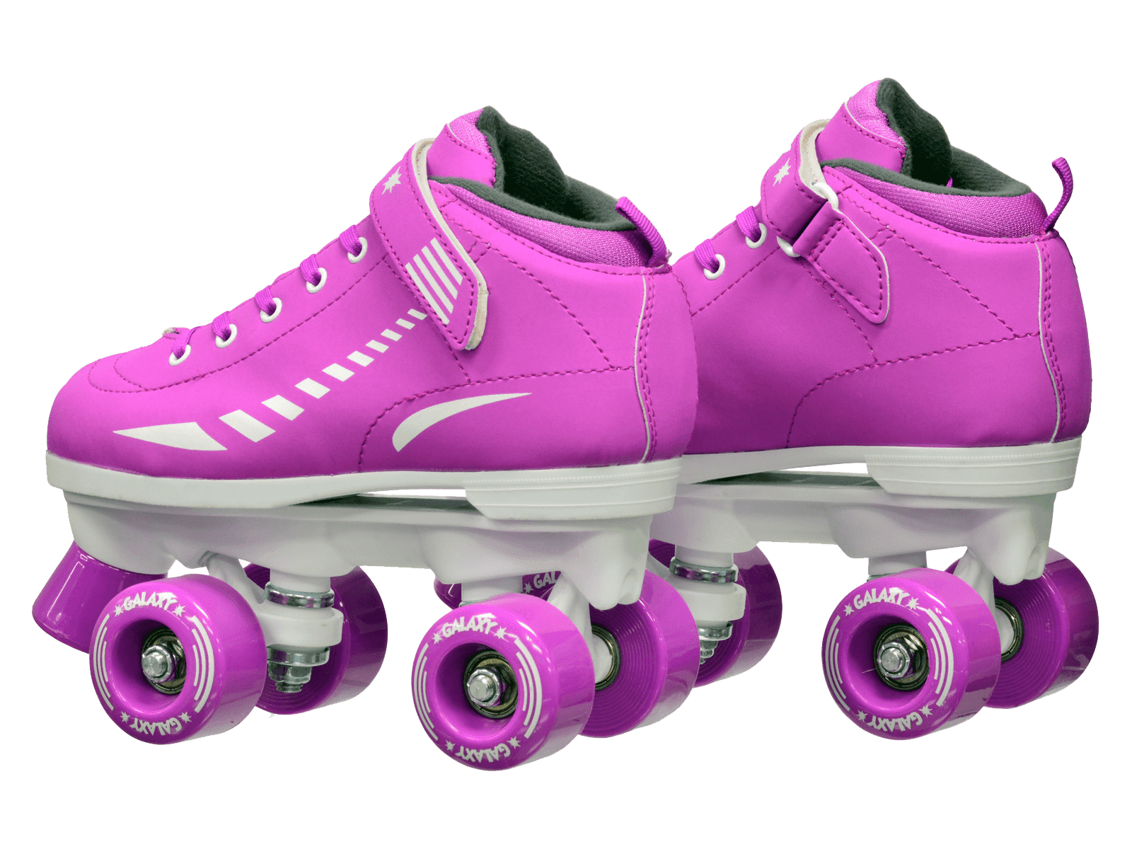 Galaxy Elite Purple Girls Indoor/Outdoor Quad Roller Speed Skates 