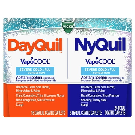 UPC 323900038486 product image for Vicks DayQuil & NyQuil Vapocool Caplets  Severe Cold & Flu Relief  over-the-coun | upcitemdb.com