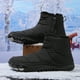 thumbnail image 1 of Botas de nieve de invierno Minimalistas de entrenadores descalzos Boots sin deslizamiento Carrete de carreras Cierre de cierre Fashion Booties Forrados para hombres Mujeres, 1 of 9