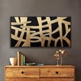 thumbnail image 4 of Aaheei Abstract Canvas Wall Art Modern Artwork Canvas Prints Canvas Picture Contemporary Wall Art Black And Gold Lines Artwork Bedroom Living Room Office Decoration Ready To Hang, 4 of 6