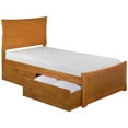thumbnail image 1 of Atlantic Furniture Lit de Panneau de Rangement Simple Metro en Latte au Caramel, 1 of 10