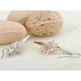 thumbnail image 2 of y Tone Nautical Spiky Peach White Ocean Conch Seashell Mermaid Dangle Drop Earrings, 2 of 5