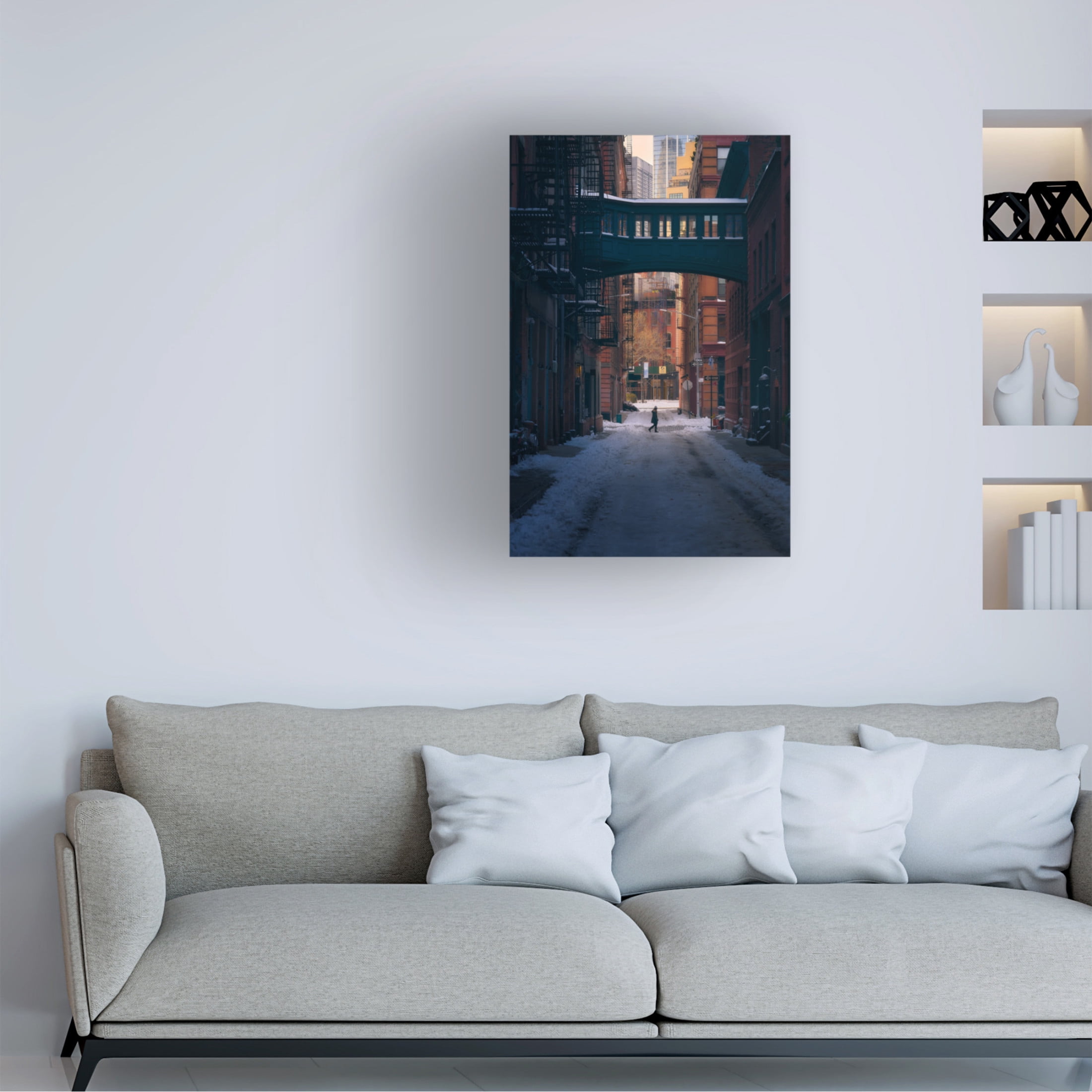 Trademark Fine Art Javier de la Under the Skybridge Canvas Wall Art