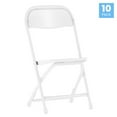 thumbnail image 3 of Flash Furniture 10 Pack Kids White Plastic Folding Chair, 3 of 15