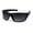 Shiny Black, variant on Mens Rectangular Warp Plastic Sport Bi-focal Reading Lens Sunglasses Shiny Black 2.25