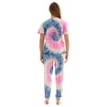 thumbnail image 3 of Just Love Pajama Jogger Pant Set Sleepwear Pjs - Buffalo Plaid and Tie Dye (Tie Dye Swirl, Medium), 3 of 3