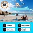 thumbnail image 2 of Carpa de playa SUN NINJA, plegable, UPF50+, verde, 2,1 x 2,3 m, 2 of 5