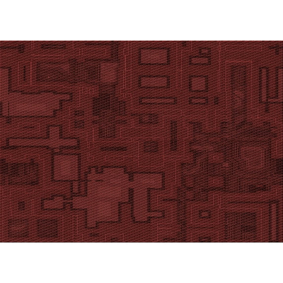 Ahgly Company Indoor Rectangle Patterned Blood Night Red Area Rugs, 8' x 12'