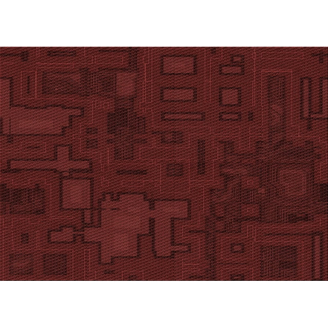 Ahgly Company Tapis d'Intérieur Lavables en Machine, Rectangle de Transition de Nuit Rouge, 5' x 7'