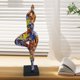 thumbnail image 1 of Graffiti Lady Estatua Yoga Pose Escultura Artesanía Ornamento Foto Props Coleccionables Mujer Figuras para dormitorio Gabinete Escritorio Decoración Estilo A Soledad Figuras de mujer, 1 of 10