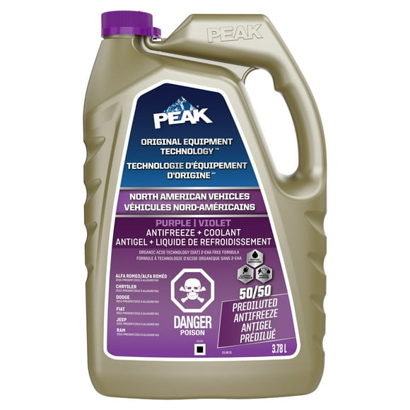 PEAK® OET Extended Life Purple 50/50 Pre-Diluted Antifreeze/ Coolant for North American Vehicles, 3.78 Liters