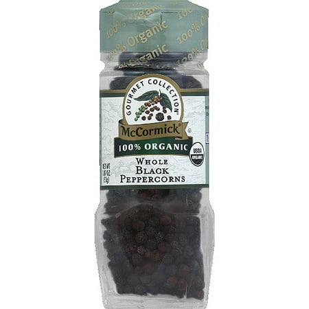 McCormick Gourmet Collection Whole Black Peppercorns, 1.87 oz, (Pack of 3)