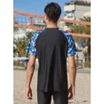 thumbnail image 3 of ANFERRY Short Sleeve Swim Shirts for Men Printed UPF50+ Sun Protection Athletic Rash Guards Top, 3 of 10