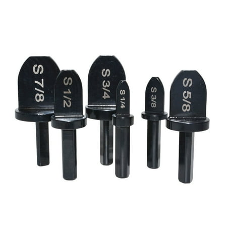 

6Pcs Swaging Tool Drill Bit Set Professional Manual Copper Pipe Repair Flaring Tool HVAC Tools Repairing Set Include 7/8 3/4 5/8 1/2 3/8 1/4 Bits