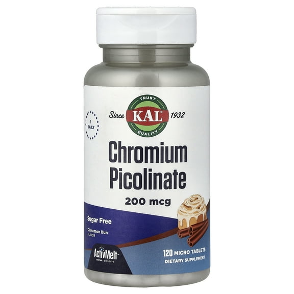 Kal Chromium Picolinate ActivMelt Cinnamon Bun 120 Tablet