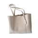 thumbnail image 5 of Bolso de mano de piel sintética para mujer, informal, moderno, ligero, para ir al trabajo Blanco, 5 of 9